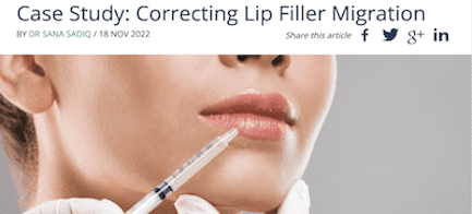 Dr Sana Sadiq lip filler correction